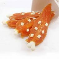 Лакомство для собак Селянські Смаколики куриные шашлычки с кальциевой косточкой и сыром 12-16 см 500 г