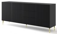 Комод BIM Furniture Ravenna 3д3ш 2000x870x420 мм золотой/черный матовый (RAVENNA_B_FOILED_MDF_CABINET_3)