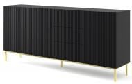 Комод BIM Furniture Ravenna 3д3ш 2000x890x420 мм золотой/черный матовый (RAVENNA_B_FOILED_MDF_CABINET_3)