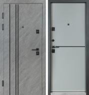 Дверь входная Булат FORTEZZA (Квадро) 563/556 серый 2050x850 мм правая