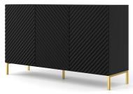 Комод BIM Furniture Surf 3д 1500x870x420 мм золотой/черный матовый (SURF_CABINET_3D_150_BLACK_MAT)