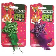 Игрушка для котов Tatrapet Звездочка с перьями Caty Funny 7х13 см в ассортименте (584,42)