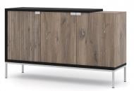 Комод BIM Furniture Toledo 1430x870x420 мм черный матовый/дуб флагстафф (TOLEDO_CABINET_143_3D_FLAGSTAF)