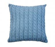 Подушка декоративна Коси волошкова 33x33 см блакитний