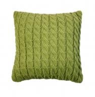 Подушка декоративная Косы 33x33 см травяной