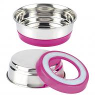 Миска Croci FLUO FUCHSIA на резинке 200 мл розовый неон