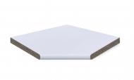 Угловой сегмент LuxeForm W74 влагостойкая 900x28 мм белый глянец