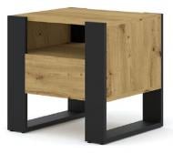 Тумба BIM Furniture Mondi 480x475x400 мм черный/дуб артизан (BEDSIDE_TABLE_MONDI_48_ARTISAN)