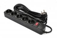 Мережевий фільтр Patron 3x1,5 мм2 (SP-1655) із заземленням 5 гн. чорний 5 м EXT-PN-SP-1655