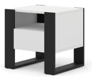 Тумба BIM Furniture Mondi 480x475x400 мм черный/белый матовый (BEDSIDE_TABLE_MONDI_48_WHITE_M)