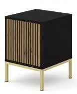 Тумба BIM Furniture Ravenna 1д 410x550x400 мм золотой/черный матовыйдуб артизан (RAVENNA_F_PAINTED_MDF_CONTAINE)