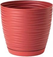 Вазон пластиковый Form Plastic Сахара мини-11 круглый 0,7 л марсала