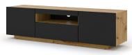 Тумба под ТВ BIM Furniture Aura 3д 1500x420x370 мм дуб артизан/черный матовый (TV_STAND_AURA_150_ARTISAN_EICH)