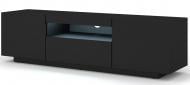 Тумба под ТВ BIM Furniture Aura 3д 1500x420x370 мм черный матовый(TV_STAND_AURA_150_BLACK_MAT_LE)