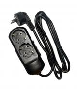 Удлинитель Neomax с заземлением 2 гн. черный 2 м NX511202E