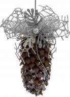 Декорація Шишка натуральна декорована 10-12 см