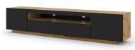 Тумба под ТВ BIM Furniture Auris 3д 2000x420x370 мм дуб артизан/черный матовый (TV_STAND_AURA_200_ARTISAN_EICH)