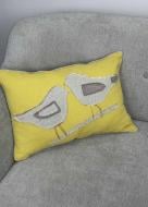 Подушка декоративна жовта Пара пташок 35x50 см Прованс Подушка декоративна жовта Пара пташок 35x50 см Прованс