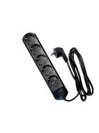 Удлинитель Neomax ПВС 3x1,5 с заземлением 5 гн. черный 3 м NX511503E