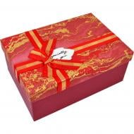 Коробка подарункова червона з бантом 23х16х95 см