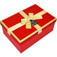 Коробка подарочная красная с золотым бантом 23х16х95 см