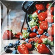 Блюдо квадратное Полуниця 30x30 см S3112