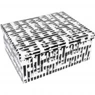 Коробка подарочная черно-белая 31х23х13.5 см