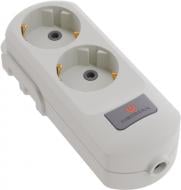 Колодка Neomax с заземлением 2 гн. без выключателя белый NX503200