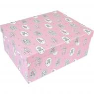 Коробка подарункова рожева стільці 19х13х7.5 см