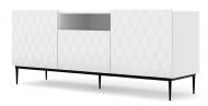 Тумба під ТВ BIM Furniture Diuna 1450x600x400 мм чорний/білий матовий (DIUNA_RTV2D1K_145_WHITE_MAT_BLACK_LEGS) Тумба під ТВ BIM Furniture Diuna 1450x600x400 мм чорний/білий матовий (DIUNA_RTV2D1K_145_WHITE_MAT_BLACK_LEGS)