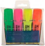 Набор маркеров текстовых Buromax флуоресцентные с резиновыми вставками BM.8900-94 разноцветный