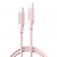 Кабель Xo NB-Q265B-CC USB-C to USB-C 60W Power Delivery 1 м розовый (NB-Q265B-CC.pink)