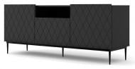 Тумба под ТВ BIM Furniture Diuna 1450x600x400 мм черный/черный матовый (DIUNA_RTV2D1K_145_BLACK_MAT_BL) Тумба под ТВ BIM Furniture Diuna 1450x600x400 мм черный/черный матовый (DIUNA_RTV2D1K_145_BLACK_MAT_BL)