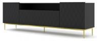 Тумба под ТВ BIM Furniture Diuna 1930x600x400 мм золотой/черный матовый (DIUNA_RTV2D1K_193_BLACK_MAT_BL)