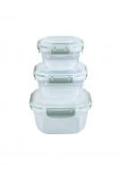 Набор контейнеров Stars Plast 3 шт. прозрачный/серый
