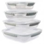 Набір контейнерів Stars Plast 5 шт. прозорий/сірий