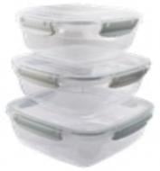 Набір контейнерів Stars Plast 3 шт. 0,9/1,5/2,4 л прозорий/сірий