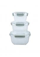 Набор контейнеров Stars Plast 3 шт. 0,9/1,5/2,4 л прозрачный/серый