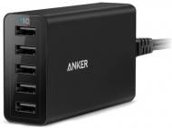 Мережевий зарядний пристрій Anker POWERPORT 5 - 40W 5-PORT USB POWER IQ V3