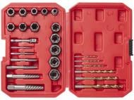 Набор экстракторов Intertool и сверл для поврежденных болтов и гаек 26 шт (SD-8009)