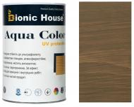 Лазурь Bionic House лессирующая универсальная Aqua Color UV protect хаки шелковистый мат 0,8 л