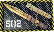 Набор оружия Сувенир Декор SO-2 "БАБОЧКА LEGASY & M-9 BAYONET GOLD" (BOX)