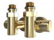 Кран угловой Mario под ТЭН золото лайт
