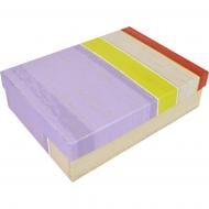 Коробка подарочная радужные полоски 29х21х8 см