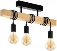Светильник потолочный Eglo Townshend 3x60 Вт E27 черный/дерево 32915