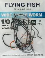 Крючок Flying Fish Wide Range Worm №1/0 10 шт. WS-405(1/0)