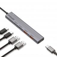 USB-хаб Promate LiteHub-Pro Grey