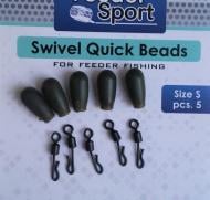 Бусинка швидкозамінювана Feeder Sport Swivel Quick Beads SQB 5 шт.