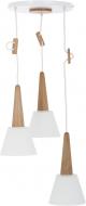 Подвес ALFA Celebes 3xE27 белый матовый/дерево светлое 60167