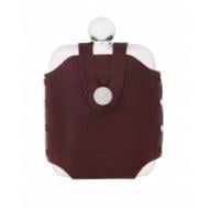 Фляга Cabinet з нержавіючої сталі 150 мл в коричневому футлярі O51674